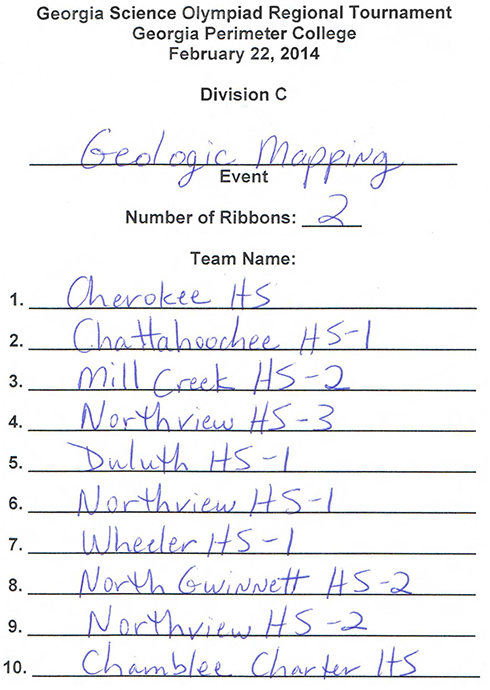 2014 Top 10 Geologic Mapping