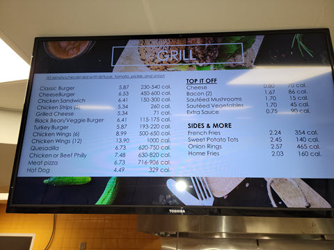 Cafe menu